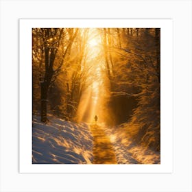 Sun Shines Through The Trees Art Print