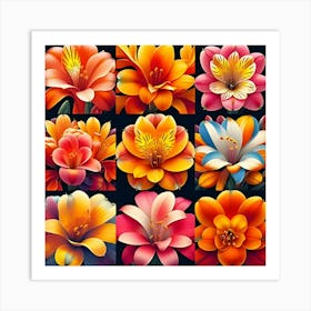 Image Of Different Clivia Flowers 3 Art Print