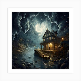 House On The Water Art Print