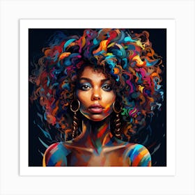 Afro Girl 64 Art Print