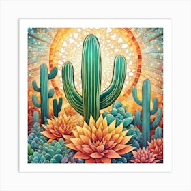 Cactus Painting Art Print