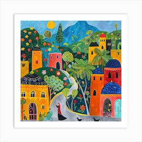 Kids Travel Illustration Yemen 1 Art Print