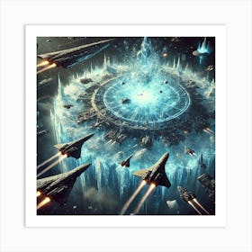 A Futuristic Sci Fi Scene Illustrating The Energy Art Print