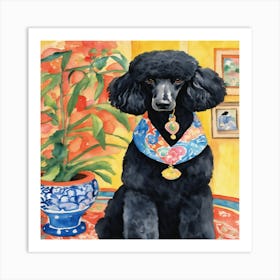 Black Poodle Art Print