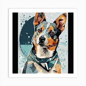 Blue Heeler Sitting Pretty Art Print