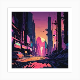 Cityscape Painting Art Print