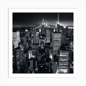 New York City At Night 4 Art Print