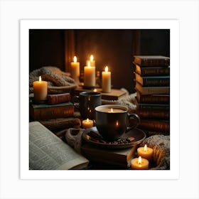 Coffee And Books 12 Art Print