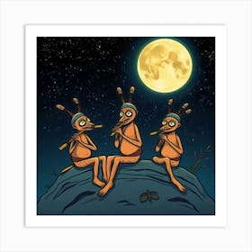 Three Apes Art Print