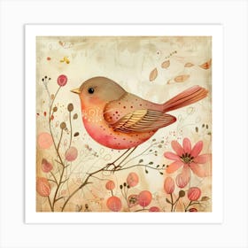 Bird On A Branch 10 Art Print