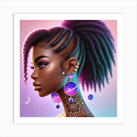 Afro Girl Illustration Art Print