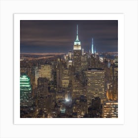 New York City At Night Art Print