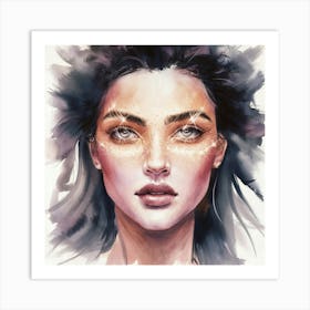 Watercolor Of A Woman 38 Art Print