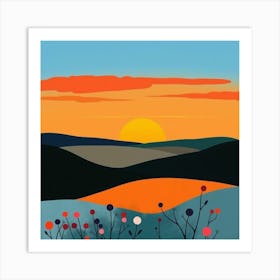 Sunset Landscape 1 Art Print