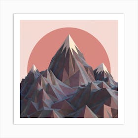 Abstract Mountains 1 Art Print