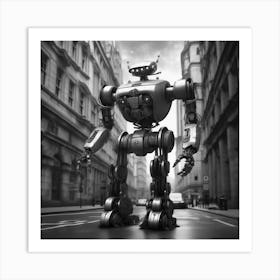 Robot In The City 107 Art Print