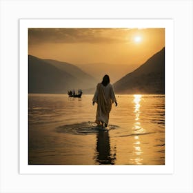 Jesus Walking On Water 1 Art Print