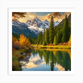 Autumn In The Mountains Art Print