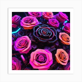 3d Roses Art Print