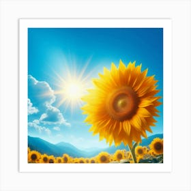 Sunflower Stock Videos & Royalty-Free Footage Art Print