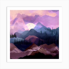 Misty Mountain Morning Art Print