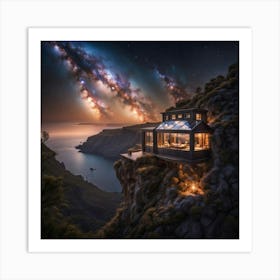 House On A Cliff Art Print