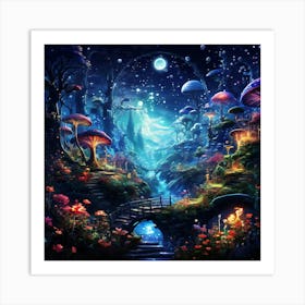 Mushroom Forest 2 Art Print