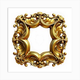 Golden Ornate Frame Art Print