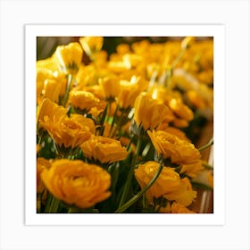 Yellow Carnations Art Print