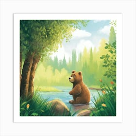 Bear In The Forest Art Print