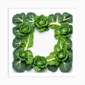 Kale Wreath Art Print