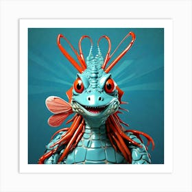 Blue Dragon Art Print