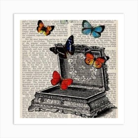 Butterfly Book Art Art Print