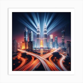 Kuala Lumpur Cityscape Art Print