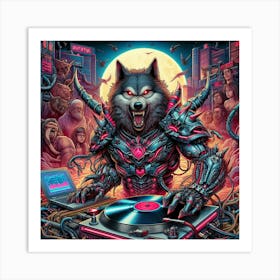 Dj Wolf Art Print