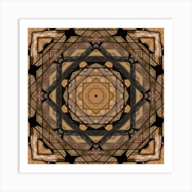 Abstraction Wooden Mandala 1 Art Print