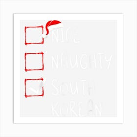 Nice Naughty South Korean Christmas South Korea Heritage Art Print