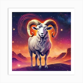 Zodiac Ram 31 Art Print