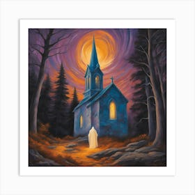 Church Of Christ In The Midnight Hour Art Print