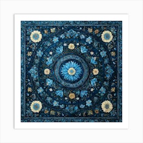 Blue Flower Art Art Print