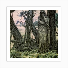 Sad forest Art Print