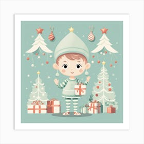 Christmas Elf 7 Art Print