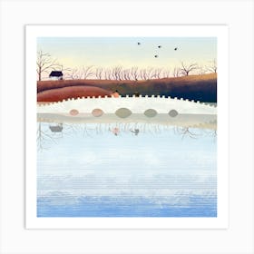 Bridge Over The Water Art Print