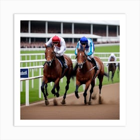 Jockeys Racing 3 Art Print