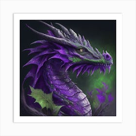 Purple Dragon Art Print