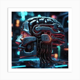 Cyborg Head 33 Art Print