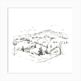 Landscape In The Countryside Art Print