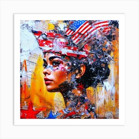 Miss Americana - American Girl Art Print