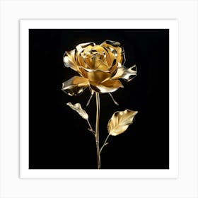 Gold Rose 2 Art Print