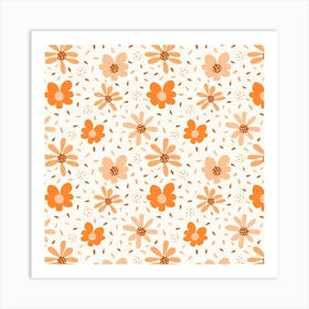 Flora Peach Fuzz Peachy On Peach Art Print